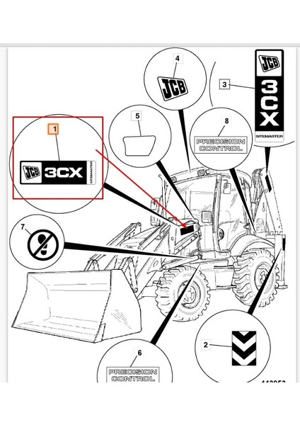 817/17861/P - Ön Bom Logo - Jcb 3cx - Sıtemaster