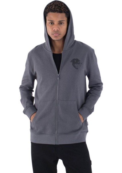Sider Zip Hood Erkek Gri Sweatshirt