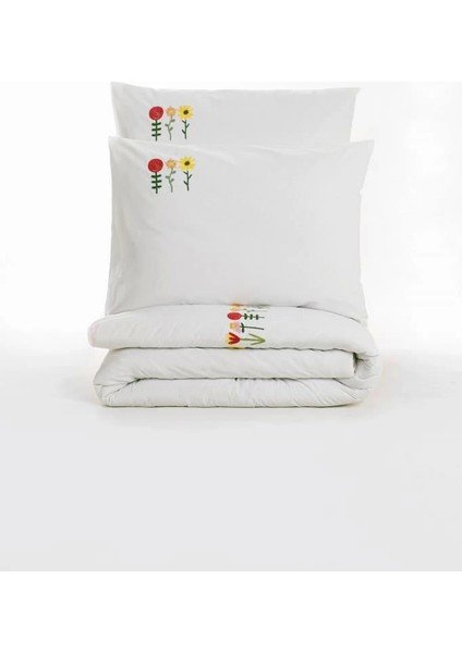 Cotton Box Brode Ranforce Çift Kişilik Nevresim Takımı Mina Pembe