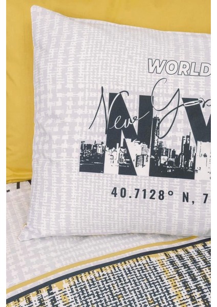 Cotton Box Genç Ranforce Nevresim Takımı Tek Kişilik World Wide Hardal