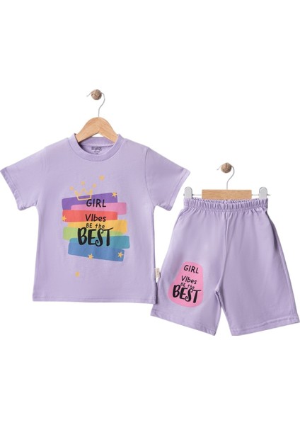 Girl Vibes Kız Çocuk Tşört Şort Alt Üst Takım