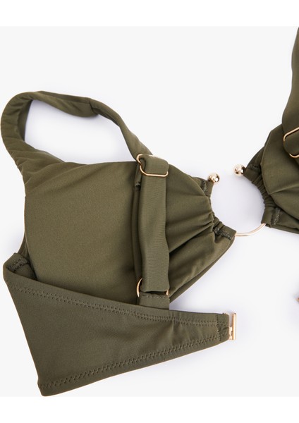 Astarlı Hafif Destekli Metal Aksesuarlı Bikini Üstü fiyatları