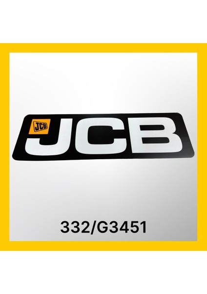 332/G3451/P - Arka Bom Logo - Jcb 3cx - 4cx