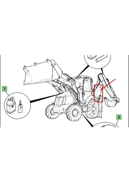 332/G3451/P - Arka Bom Logo - Jcb 3cx - 4cx