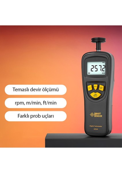 Smart Sensor Ar 925 Temaslı Devir Ölçer Takometre
