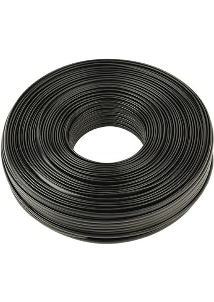 8'Li Yassı Siyah Telefon Köken Kablo - 100 Metre