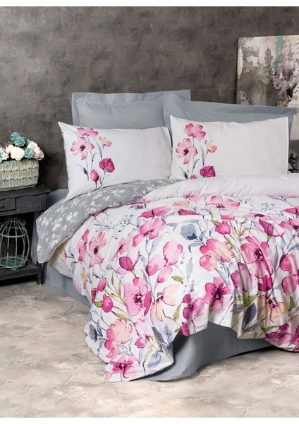 Cotton Box Ranforce Nevresim Takımı Çift Kişilik Carla Gri