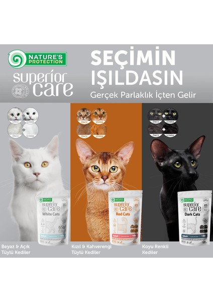 Nature's Protection Superior Care Siyah/Gri Tüylü Kediler Için Tahılsız Ringa Balıklı Kedi Maması 400GR fırsatları