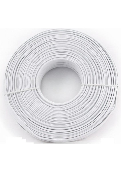 8'Li Yassı Gri Telefon Köken Kablo - 100 Metre