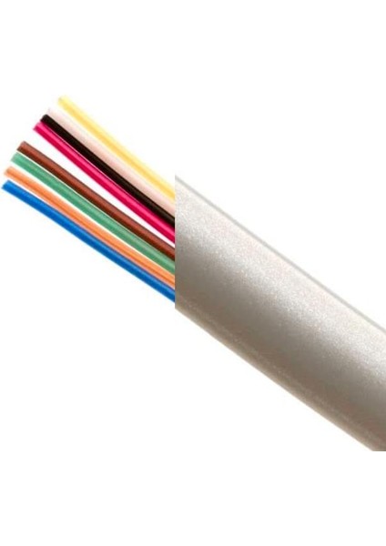 8'Li Yassı Gri Telefon Köken Kablo - 100 Metre fiyatları