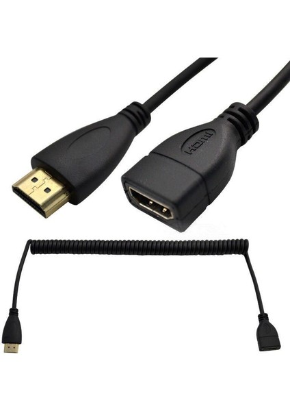 Ince Yüksek Hızlı Hdmı Sarmal Spiral Uzatma Kablo 4k * 2k