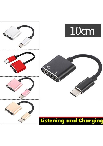 Xiaomi Type-C Kulaklık Çevirici + Şarj 10 Cm Kablo