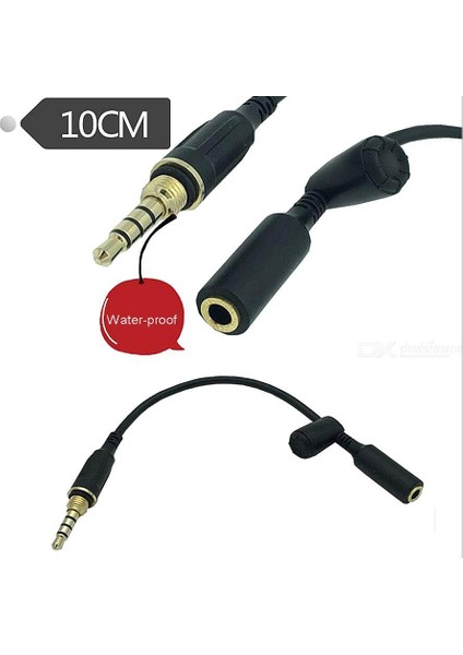 Su Geçirmez Cep Telefonu Kulaklık Uzatma Kablosu 10 cm