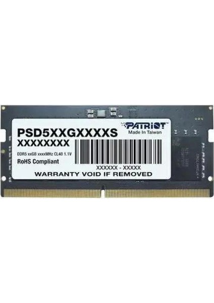 Patrıot 32GB Ddr5 4800MHZ CL40 Notebook Ramı Sıgnature Lıne PSD532G48002S