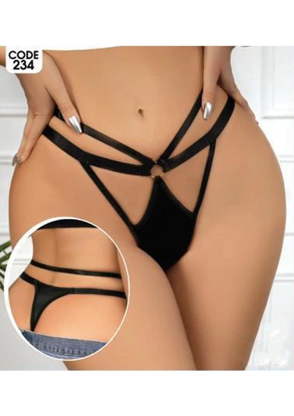 Kadın Iç Giyim Tanga Külot Perfect Fall D234 Siyah