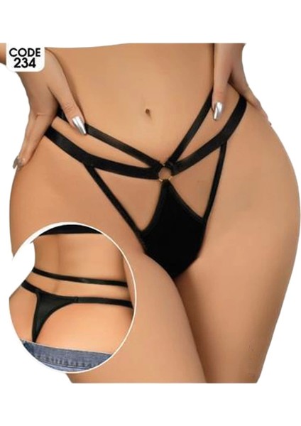 Kadın Iç Giyim Tanga Külot Perfect Fall D234 Siyah