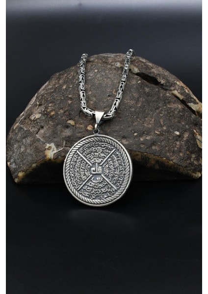 Felag ve Ihlas ve Nas ve Kafirun Sureleri 925 Ayar Gümüş Kolye Kral Zincir 2mm 901849 modelleri