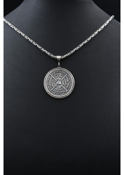 Felag ve Ihlas ve Nas ve Kafirun Sureleri 925 Ayar Gümüş Kolye Kral Zincir 2mm 901849 fırsatları
