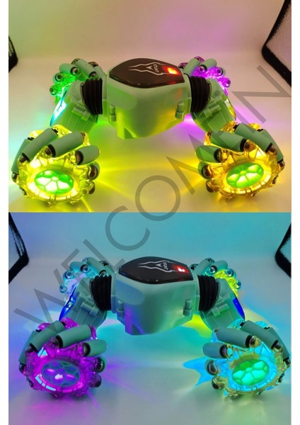 Oyuncak 2.4 Ghz Bilekten ve Uzaktan Kumandalı Işıklı 4x4 Çift Kumandalı Akrobat Araba indirimleri