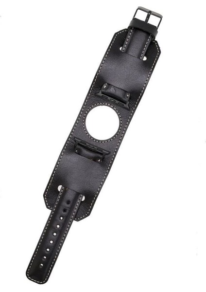Apple Watch Uyumlu Deri Kordon 42-44-45MM Cuff Rst1