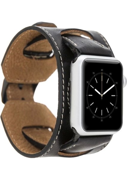 Apple Watch Uyumlu Deri Kordon 42-44-45MM Cuff Rst1