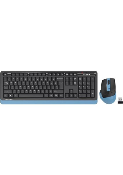 A4 Tech FG1035 Kablosuz Q Trk Optic Mouse Siyah/mavi Multimedya Klavye - Mouse Set
