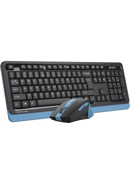 A4 Tech FG1035 Kablosuz Q Trk Optic Mouse Siyah/mavi Multimedya Klavye - Mouse Set
