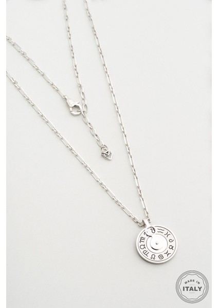 Italyan Tasarım 65 cm Gümüş Erkek Kolye