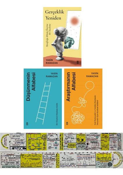 Yasin Ramazan 3 Kitap / Gerçeklik Yeniden + Düşünmenin Alfabesi + Araştırmanın Alfabesi + Cetvel