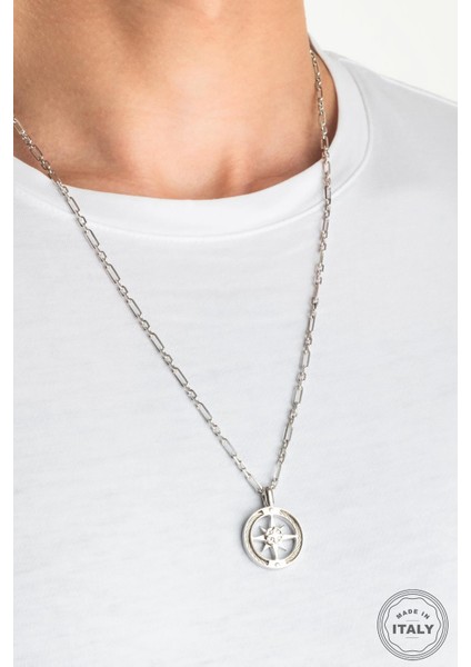 Italyan Tasarım 65 cm Gümüş Erkek Kolye fiyatları