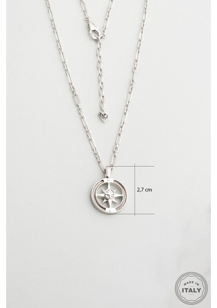 Italyan Tasarım 65 cm Gümüş Erkek Kolye modelleri