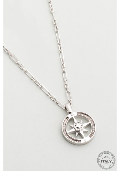 Italyan Tasarım 65 cm Gümüş Erkek Kolye indirimleri