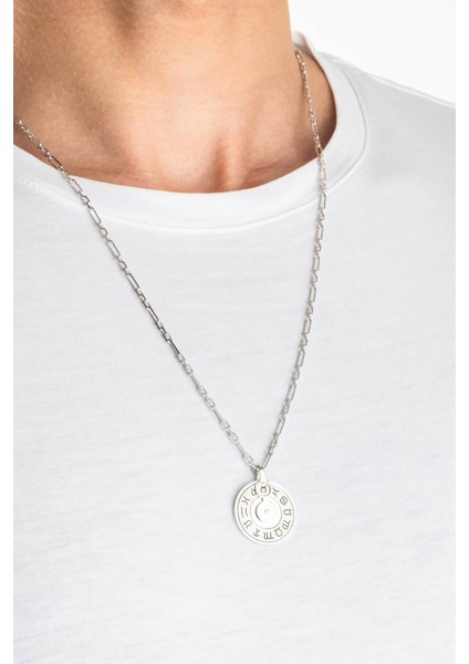 Italyan Tasarım 65 cm Gümüş Erkek Kolye fırsatları