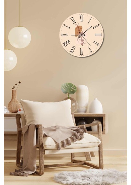 Minimalist Tasarım Mdf Uv Baskı Duvar Saati 40 Mds-02