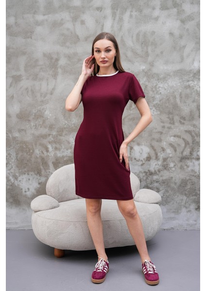 Biyeli Kuşaklı Modal Kısa Elbise fiyatları