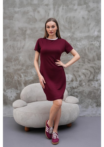 Biyeli Kuşaklı Modal Kısa Elbise fırsatları