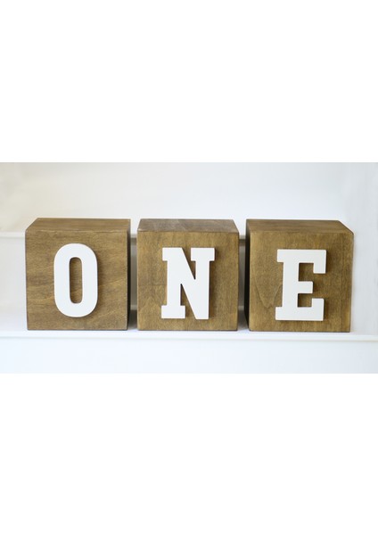 Ahşap One Two Küp