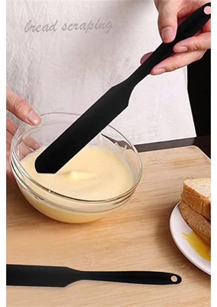 Pasta Sıvama Spatulası, Silikon Çikolata Krema Reçel Sıyırma Sıvama Bıçağı Spatulası 25CM Siyah indirimleri