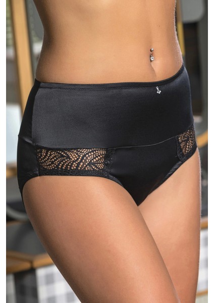 Yüksek Bel Slip Külot Siyah