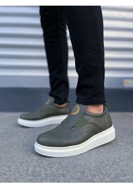 JY161 Hippo Lastik Detaylı Erkek Günlük Sneaker - Haki fiyatları