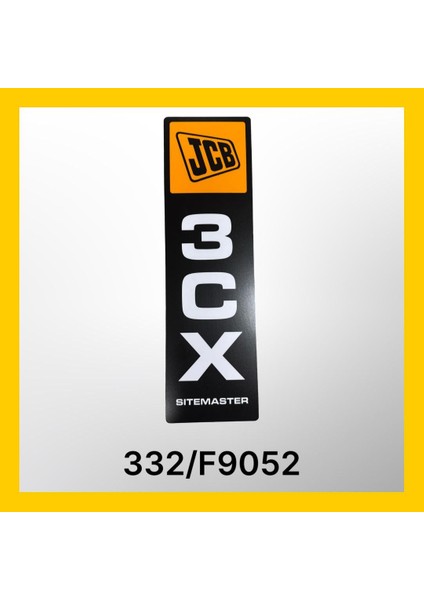 332/F9052/P - Arka Arm Bom Logo - Jcb-3cx Sıtemaster