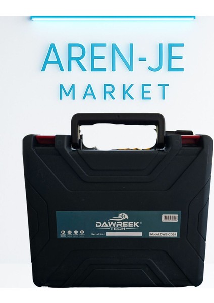 Aren-Je DWE-CD24 12V Şarjlı Matkap Vidalama Seti – 2 Bataryalı + Hızlı Şarj + Taşıma Çantalı