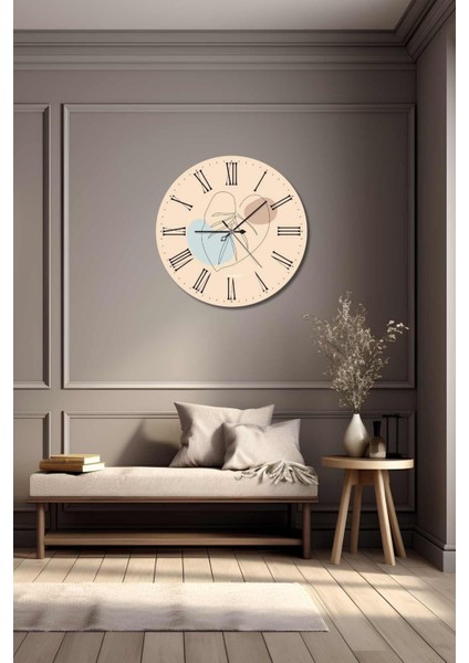 Minimalist Tasarım Mdf Uv Baskı Duvar Saati 40 Mds-04