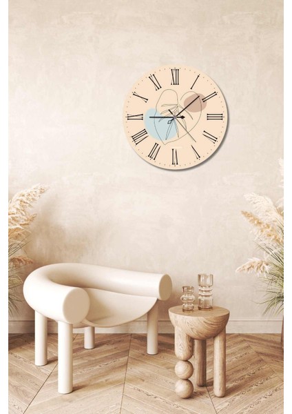 Minimalist Tasarım Mdf Uv Baskı Duvar Saati 40 Mds-04