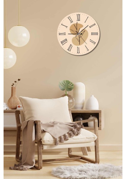 Minimalist Tasarım Mdf Uv Baskı Duvar Saati 40 Mds-03