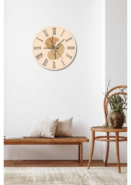 Minimalist Tasarım Mdf Uv Baskı Duvar Saati 40 Mds-03