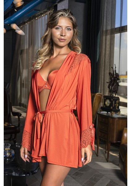 Dantel Detay Mini Boy Sabahlık Narçiçeği