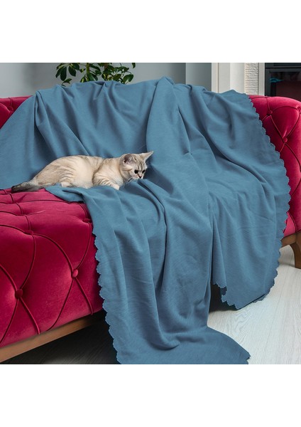 Kaymaz Koltuk Örtüsü Çift Taraflı Mikrofiber Şönil 175X350 cm XLARGE - Petrol – Kedi Köpek ve Çocuk Dostu fiyatları