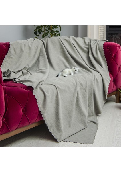 Kaymaz Koltuk Örtüsü Çift Taraflı Mikrofiber Şönil 175X350 cm XLARGE- Taş – Kedi Köpek ve Çocuk Dostu fiyatları
