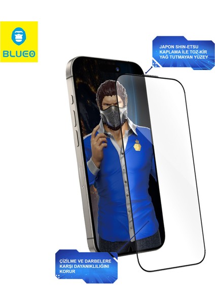 Anti-Dust HD iPhone 16 Pro Uyumlu Ahize ve Ekran Toz Çizik Önleyici Cam Ekran Koruyucu Aparatlı modelleri